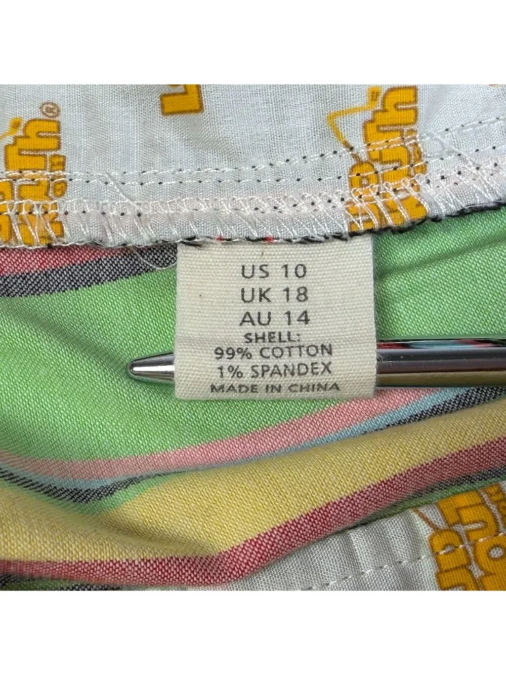 Loudmouth Golf Striped Shorts Womens Size 10 Colorful Bermuda Stretch